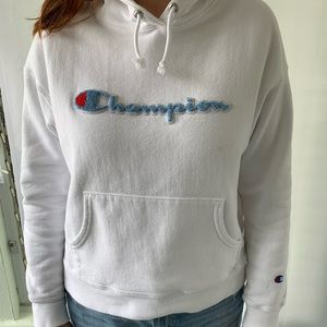 White Champion Hoodie
